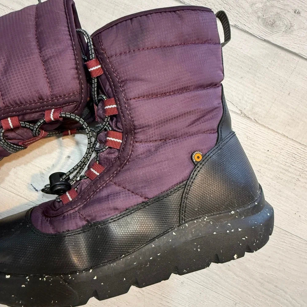 BOGS girls skyline snowcata winter snow boots purple‎ youth size 2